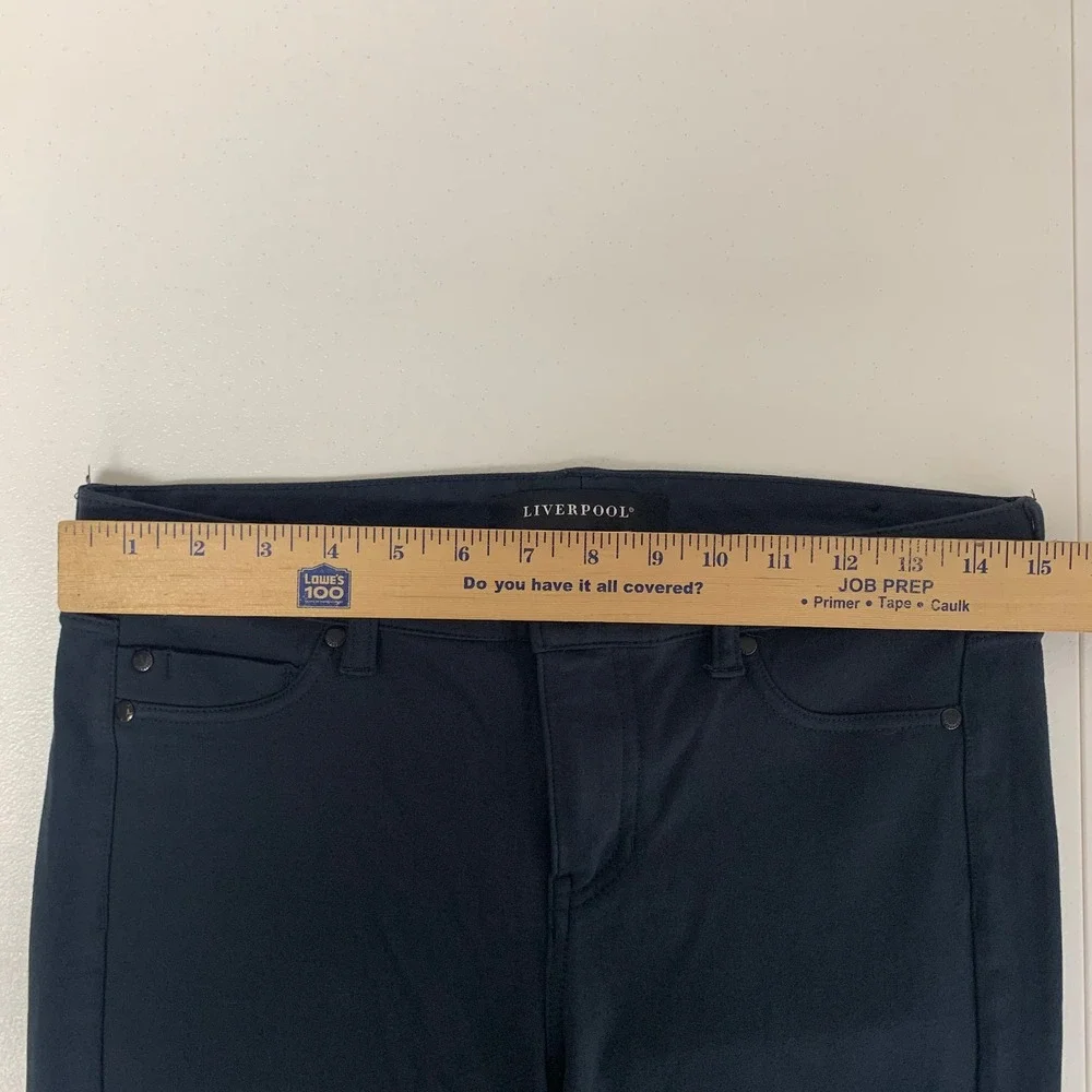 Liverpool Skinny Pants Womens 6/28 Dark Night Teal Blue Stretch XM2015LBBV1 - Picture 11 of 15